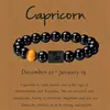 Amazon WISH Explosiones Calientes Pulsera Elástica de Doce Constelaciones Piedra Ojo de Tigre Ágata Pulsera de Cuentas de Color Mixto Tarjeta