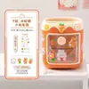 Porta-canetas criativo de porquinho fofo, caixa de armazenamento multifuncional para estudantes, decoração de mesa, caixa de armazenamento de papelaria para meninas, Porta-canetas