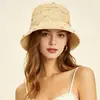 Chapéu de Palha de Ráfia Personalizado de Alta Qualidade para Mulheres, Chapéu de Sol de Aba Larga Versátil para o Verão, Proteção Solar para a Praia, Chapéu de Pescador