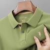 Alihu Golf Verão Novo Camisa Polo Masculina Versão Pura de Manga Curta Casual Amigável à Pele Negócios Lapela Camiseta