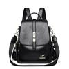 Mochila Retrô Transfronteiriça de Couro Macio Mochila Feminina Nova Multiuso de Grande Capacidade Mochila Escolar Estudantil Moderna Bolsa de Viagem