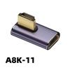 Adecuado para conexión de codo recto macho a hembra HDTV, pantalla de TV, adaptador magnético de línea HD de 8K60Hz