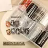 Papel de Transferencia para Uñas Bella Mismo Estilo Encaje Blanco y Negro Cielo Estrellado Pegatina Calcomanía Estilo Ins Set de Larga Duración Venta al por Mayor