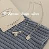 Collar de Plata de Ley S925 Estilo Coreano Simple de Una Sola Línea con Perla para Mujer, Diseño de Gama Alta de Nicho, Popular en Xiaohongshu, Cadena para Clavícula