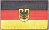Serie Alemana Deyi Zhi Escudo de Águila Bandera Brazalete Bordado Velcro Insignia Táctica de Moral Parche de Tela Parche para Mochila