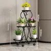 Suporte de Flores de Luxo Leve Suporte de Armazenamento para Varanda Decoração de Interiores Sala de Estar Simples Suporte para Vasos de Flores De Chão Multi-camadas Suporte de Flores Verde