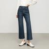 Jeans para Mujer Otoño Nuevo Estilo Pantalones Cropped Elásticos en Cuatro Direcciones Pantalones de Mezclilla Acampanados Petite Cintura Alta Adelgazantes Pantalones Casuales para Mujer