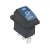 Interruptor Kcd1 Azul con Forma de Barco de Tres Pines y Tres Posiciones, Resistente al Agua, Sin Luz, Interruptor de Encendido Basculante de 220V