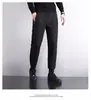 Pantalones largos casuales sueltos para hombre, gruesos, con forro polar cálido, resistentes al viento e impermeables, pantalones de algodón para uso en exteriores, pantalones deportivos de lana de cordero