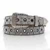 Cinto Fashion Cruzado Y2K Leopardo Western com Strass Distintivo Jeans Feminino Cinto de Rebite para Jeans