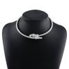 11128 Europa e Estados Unidos personalidade transfronteiriça enrolamento cobra colar personalidade criativa metal vento exagerado diamante colar pulseira
