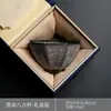Copo de Gelo Mestre Negro Copo Único Rachadura de Gelo Copo de Chá Kung Fu Copo de Chá Chapéu de Bambu Cerâmica Masculina de Alto Padrão Copo de Chá Pessoal