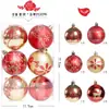 Natal 6 Peças Cilindro Pintado Formato Especial Feriado Galvanizado Enfeites para Pendurar Árvore de Natal Bolas de Natal