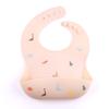 Estilo Ins Mais Vendido Babador de Silicone Estampado Saco de Saliva Suplemento Alimentar para Bebê Babador de Silicone Impermeável Estampa Mãe e Bebê Suprimentos