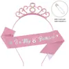 Moda Princesa Europeia e Americana Transfronteiriça Festa Rosa de Aniversário Faixa Digital Tira de Ombro Cinto de Etiqueta Acessórios de Adorno de Cabeça de Aniversário
