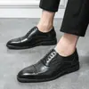 Zapatos de cuero estilo británico con punta fina transfronterizos, nueva colección de Amazon, zapatos de boda, tallas grandes, calzado formal de negocios, zapatos casuales para hombre en relieve
