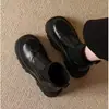 Botas Martin Retro Inverno 2026 para Mulheres, Estilo Britânico, Baixas, Sola Grossa, Forradas com Lã, Cano Curto Ajustadas, Botas Meia-Calça Bico Redondo
