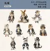 Série Conto de Fadas Retrostory Animais Cartoon Criativos Gato e Coelho Pacote de Material Decorativo Base Colagem Manual Adesivos