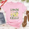 Camiseta Vintage de Limão LaDolceVita Transfronteiriça, Camisa com Design Criativo de Limão, Camiseta Italiana para o Verão