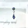 Aretes de Titanio F136 Aleación de Titanio Colgante Piedra de Cometa G23 Titanio Rosca Interna Circonita Labret Arete Joyería para Piercing Cabeza