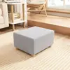 Funda para Reposapiés de Sofá de Terciopelo Zorro Plateado Elástica Engrosada Transfronteriza Funda para Taburete Reposapiés Totalmente Cerrada Rectangular Cuadrado Pequeño Taburete Bajo Protección
