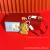 Nuevo Llavero de Oro Puro 999 Serie Dios de la Riqueza para Atraer Riqueza y Tesoro, Riqueza y Bendiciones Vienen a Colgante de Cuerda para Teléfono Móvil