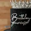 Decoração de bolo estilo transfronteiriço para menino ou menina em acrílico, decoração lateral para bolo de aniversário