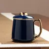 Taza de Té de Cerámica, Taza de Té Kung Fu, Taza de Preparación con Separación de Té y Agua, Taza de Oficina con Tapa y Filtro, Artículo de Regalo