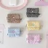 Estilo Coreano Xadrez Coração Mini Porta-Moedas Mini Fivela de Pendurar Estojo para Fone de Ouvido Bluetooth Fecho Flip Portátil Feminino Envelope Vermelho