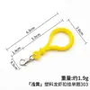 Colgante de material hecho a mano, cierre de langosta de plástico en forma de bombilla, anillo único, accesorio para llavero de muñeca DIY