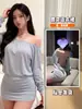 Lencería Coqueta Sexy Azul Hombros Descubiertos Espalda Descubierta Vestido Ceñido Pura Tentación Qqny Tentación Erótica Uniforme de Chica Hot