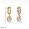 Brincos Retro Europeus e Americanos com Zircônia em Gota para Mulheres Modernos de Alto Padrão Leve Luxo Acessórios de Brinco Novo Tendência Versátil Ear Cuff