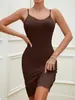 Camisola Quente de Venda Europeia e Americana para Mulheres 2026, Vestido Respirável de Cor Sólida Justo, Roupa de Dormir Sexy Estilo Europeu e Americano, Vestido Modelador
