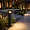 Luz LED personalizada para césped, luz de jardín impermeable para exteriores, luz solar para paisajismo de parques, luz cilíndrica moderna minimalista