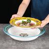 Plato de paja de melamina, plato hondo, vajilla de porcelana de plástico, plato de sopa para restaurante de hotel, plato de pescado en escabeche comercial.