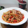 Plato Tradicional de Vísceras de Pollo Salteadas en Wok, Kit de Comida Comercial Prehecho, Bol de Arroz para Llevar, Plato Casero, Comida Rápida, Directo de Fábrica