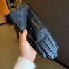Guantes Cálidos de Cuero con Cremallera Estilo Tweed para Mujer en Invierno con Forro de Polar y Engrosados, Guantes de Ciclismo a Prueba de Viento y Frío con Pantalla Táctil