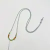 Cordón de Cuerda de Jade Tejido a Mano Puro, Cordón de Joyería de Jade de Alta Gama Ajustable, Cordón de Collar con Hebilla de Paz