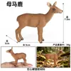 Crianças Simulação Veado-de-cauda-branca Animal Alce Veado Sika Modelo Ornamentos Sólidos Conjunto Brinquedos de Natal