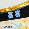 Bonito cor fosco urso transparente coelho contas acrílico brincos DIY material acessórios brincos