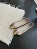 Zapatos vintage de piel de oveja para niña, estilo Mary Jane con punta redonda, sin cordones con lazo, boca poco profunda, zapatos planos estilo ballet para mujer