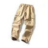 Suministros del Fabricante Pantalones de Trabajo para Hombre 2026 Algodón Puro Cintura Elástica Casual Pierna Recta Pantalones Largos Bolsillos Múltiples Pantalones de Camuflaje