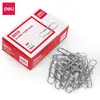 Deli 0050 Clips de Papel Grandes 50mm Metal Plateado Clips de Papel Forma de U Información Fija 100 Clips de Papel