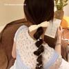 Anel de cabelo de arco de prata estilo coreano 2024 nova linha telefônica cabeça corda rabo de cavalo trançado cabelo artefato personalidade doce
