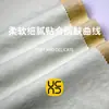 Tecido de Malha Canelada Macio de Algodão Pull-Up Camiseta Elástica Camisa Básica Tecido com Corte em Fio
