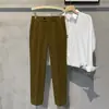 Pendente Outono e Inverno Calça de Lã Calça Ocidental Pequena Masculina Estilo Coreano Versátil Escovada Reta 9 Noventa Casual Calça Longa Tendência