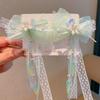 Horquilla de Flor Antigua para Niños Super Hada Horquilla para Actuación Hanfu Horquilla para Niñas Estilo Chino Bordado de Mariposa Borla Pin