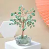 Árvore da Fortuna com Pedras Naturais em Grão Base de Tigela de Diamante Ornamentos de Cristal para Mesa Decoração de Escritório e Casa