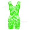 Al por mayor de Comercio Exterior Europeo y Americano Vestido Sexy de Malla con Tirantes Finos, Falda Bodycon Sexy Ajustada Calada, Talla Grande W318