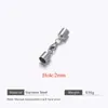 Pulseira de Corda de Couro Banhada a Ouro de Aço Inoxidável Fecho para Extremidade de Colar Design Simples de Fivela Conector de Joias DIY Acessórios